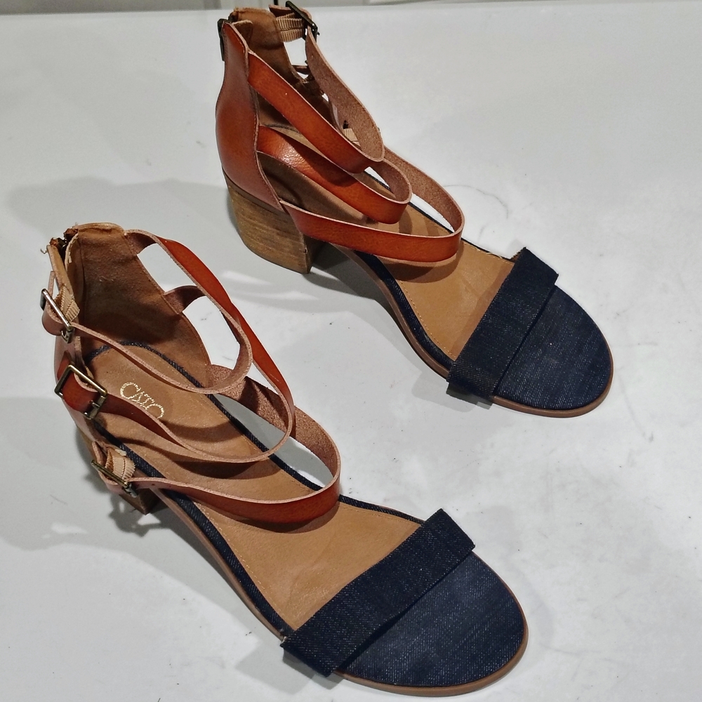 Cato Women's Tan and Blue Sandals Size 11